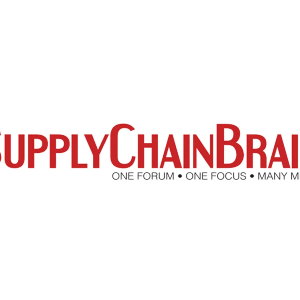 SupplyChainBrain logo in bold red text with tagline “One Forum • One Focus • Many Minds” on a white background.