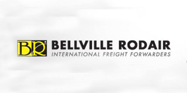 Bellville Rodair International Freight Forwarders logo black and yellow.