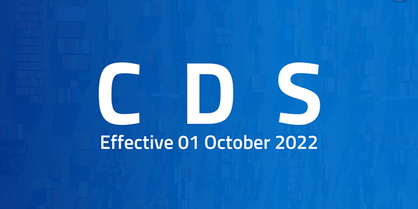 Logotipo gráfico CDS azul.