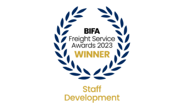 Award symbol for the British International Freight Association’s staff development category.