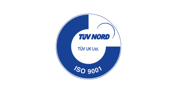 TÜV Nord ISO 9001 certification logo for TÜV UK Ltd representing quality management system compliance.