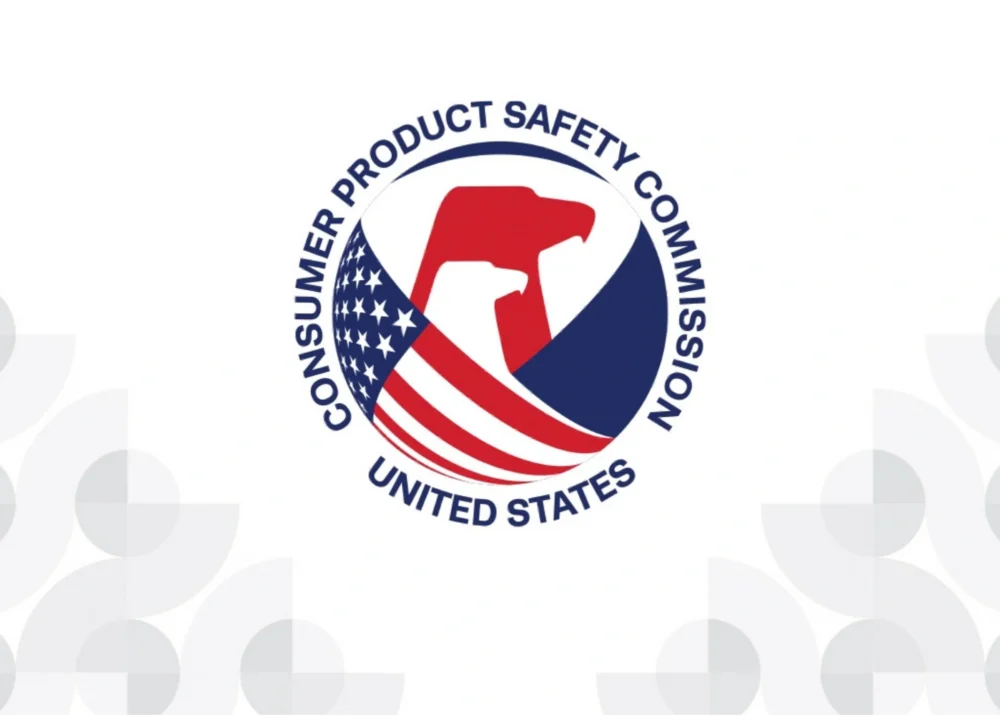U.S. Consumer Product Safety Commission (CPSC) logo with American flag design and safety symbol.