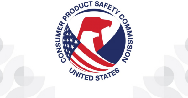 U.S. Consumer Product Safety Commission (CPSC) logo with American flag design and safety symbol.